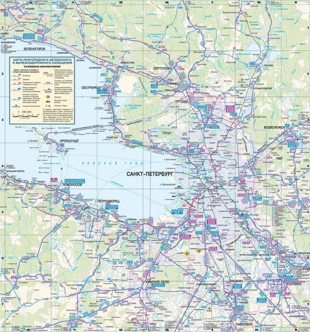 Mappa della stazione degli autobus di San Pietroburgo