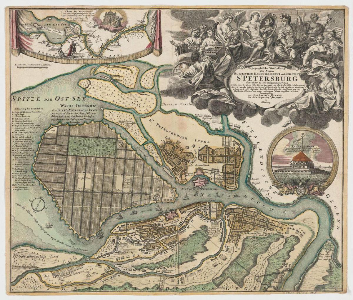 Mappa antica di San Pietroburgo