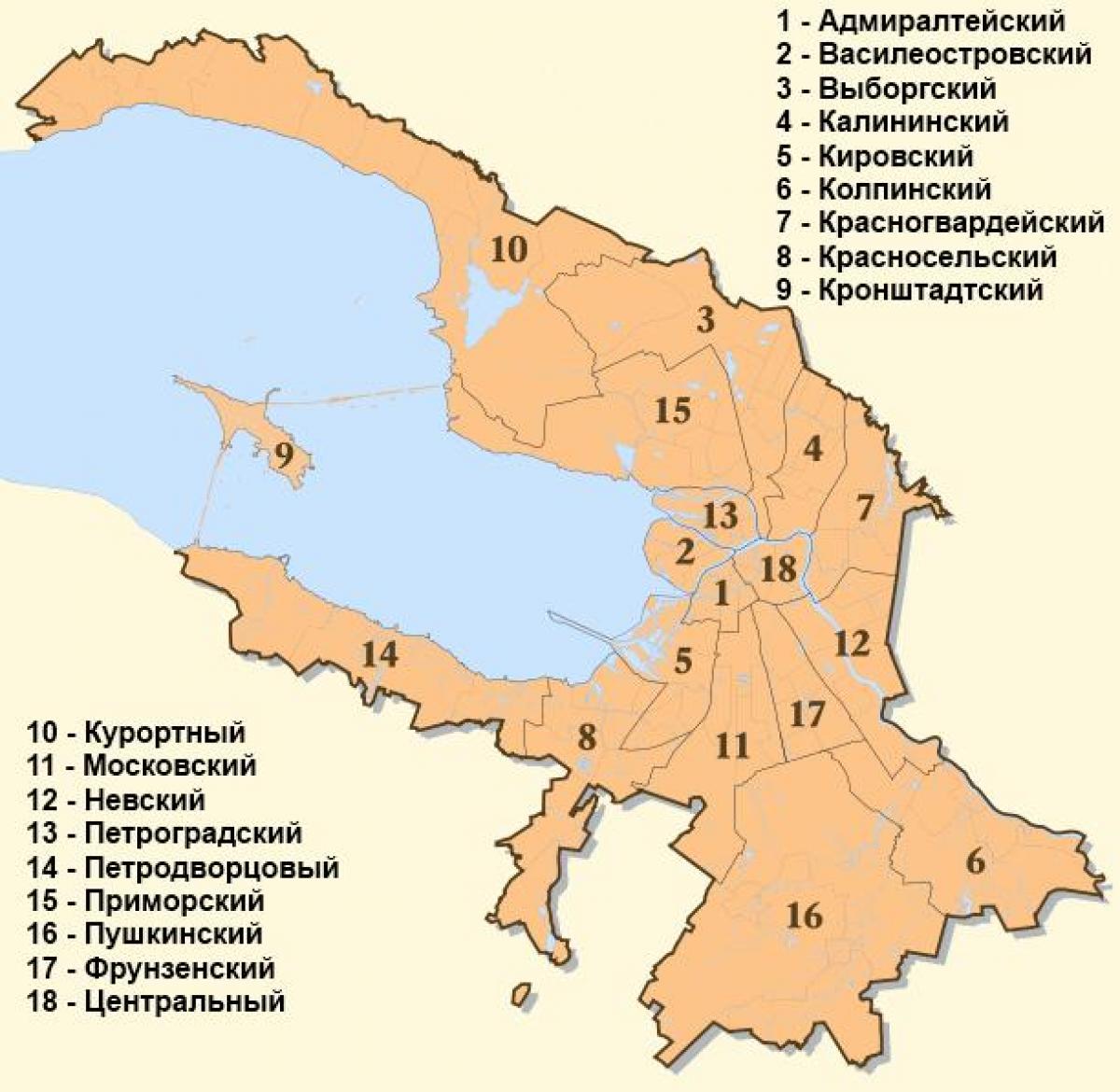 Mappa del quartiere di San Pietroburgo